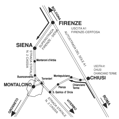 Montalcino e' in provincia di Siena, nella zona centro-meridionale della Toscana.