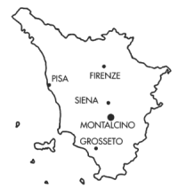 Montalcino e' in provincia di Siena, nella zona centro-meridionale della Toscana.